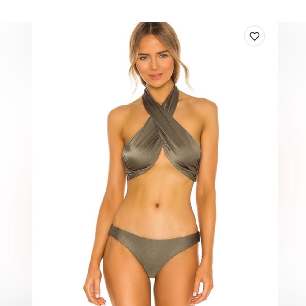 NWT PQ swim bikini - Talie Top L and Ruched Teeny bottom - M (Revolve)